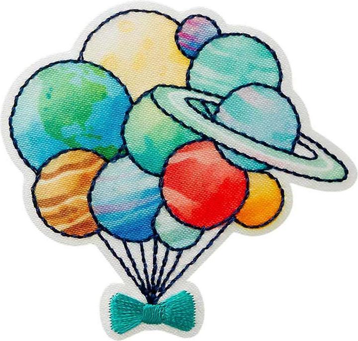 Actual product image Mono Quick Applikationen - Kids and Hits - aufbügelbar Planeten Ballons farbig 1 St (1 x)