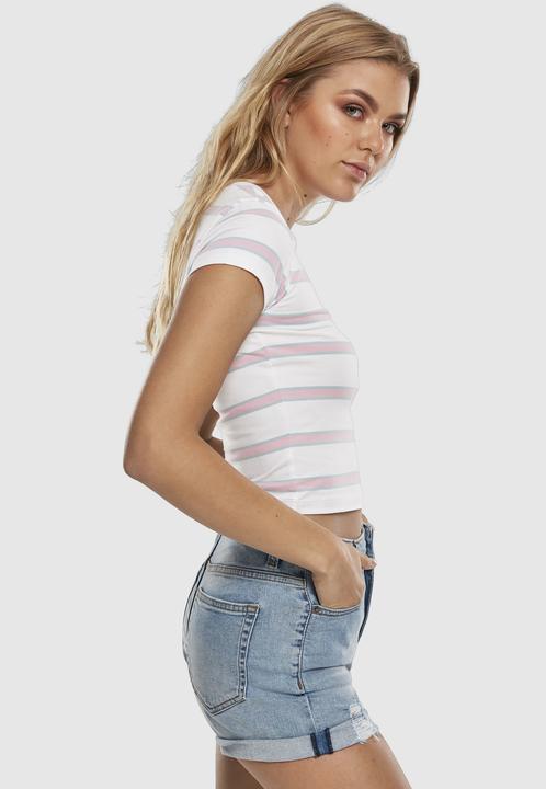 Produktbild Urban Classics Ladies Stripe Cropped Tee (L)