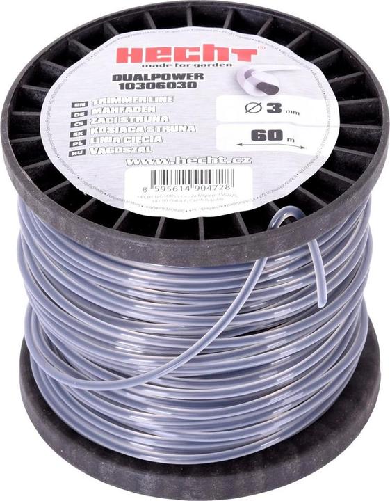 Actual product image Hecht 10306030 3 mm x 60 m, Round replacement thread DUAL POWER lawn trimmer (Weed whacker, Trimmer line + line spool)