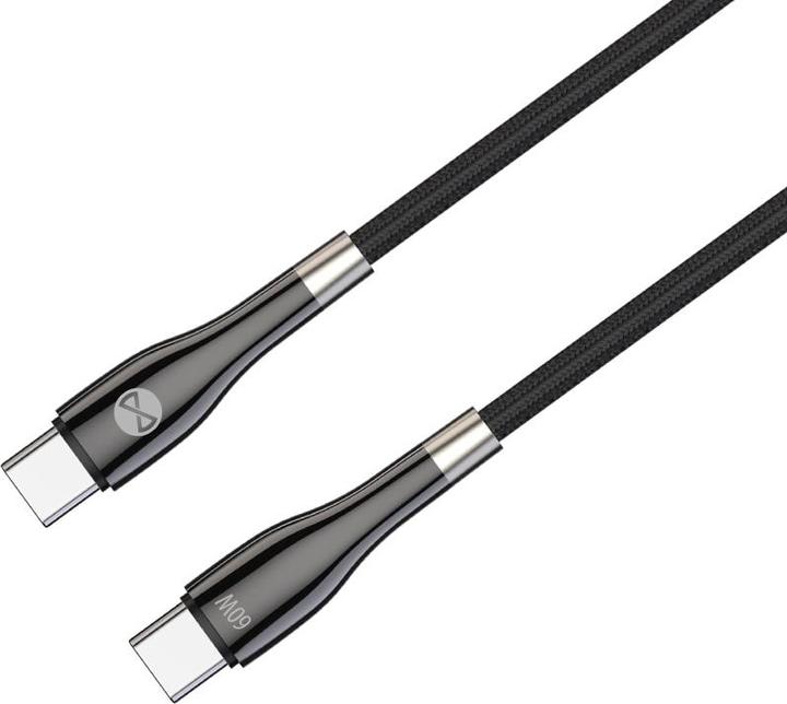 Image du produit Forever Câble élégant USB-C - USB-C 2,0 m 60W noir (2 m, USB 2.0, 60 W)