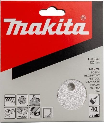 Actual product image Makita Papers abrasifs Ø 125 mm (Grain size 40)