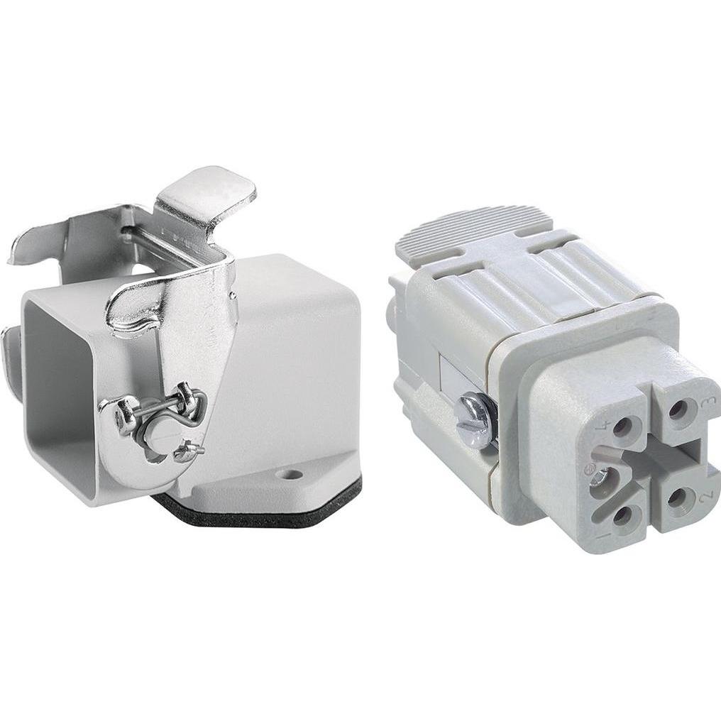 Thumbnail - Lapp Kabel Steckverbinder-Set EPICKIT H-A 4 75009619 4 + PE Schrauben 1 Set, Elektronikkabel + Stecker, Grau