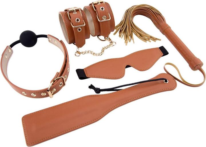 Produktbild Dreamtoys blaze elite bdsm set cognac vegan leather