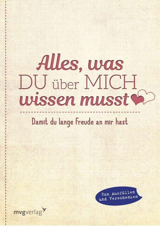 Produktbild Alles, was du über mich wissen musst (Deutsch, Alexandra Reinwarth, 2017)