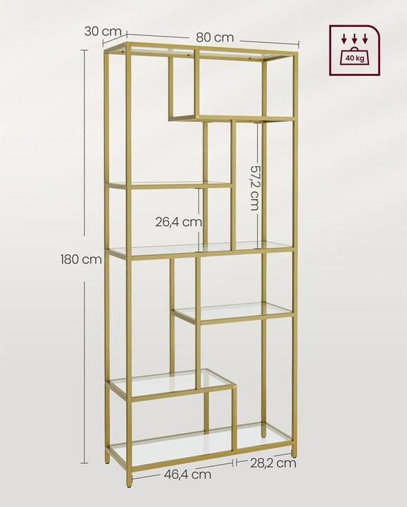 Produktbild Vasagle Regal (80 x 30 x 180.30 cm)