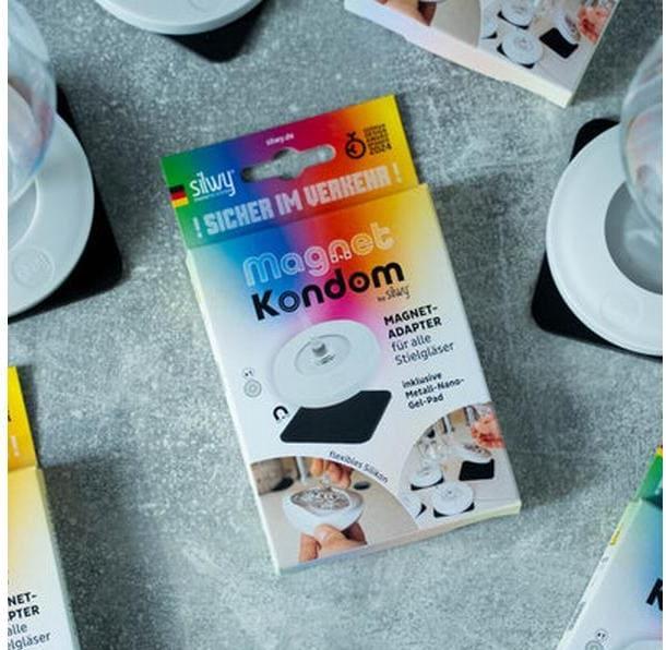 Produktbild Silwy Magnet-Kondom für Stielgläser Orange