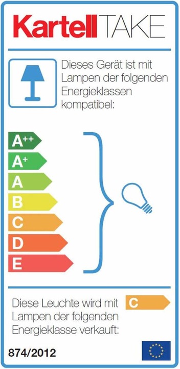 Energie-Label Kartell Take Lampada (E14)