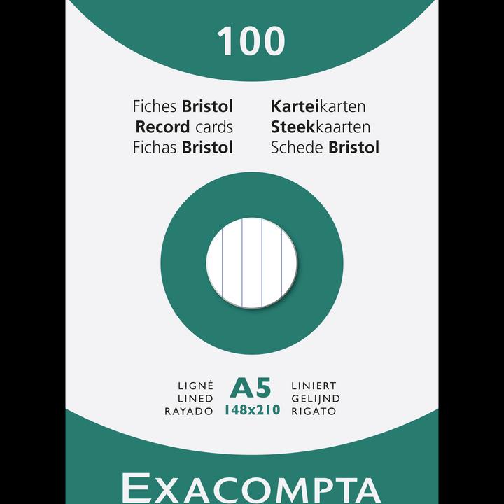 Actual product image Exacompta Index cards (A5, 205 g/m², 100 x)