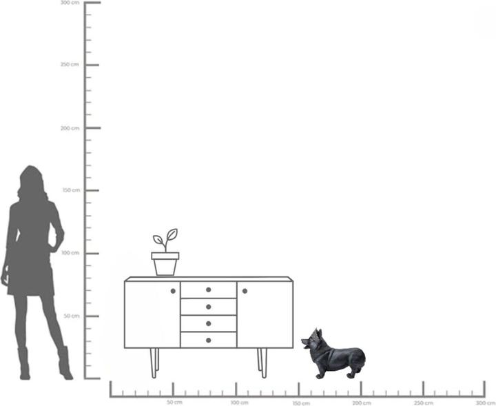 Actual product image Kare Design Deco Figure Royal Standing Corgi Black
