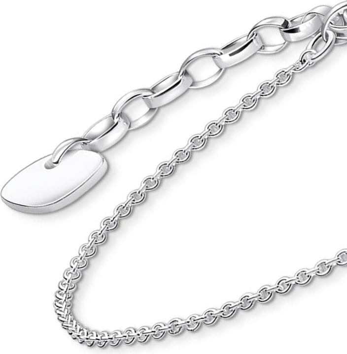 Immagine prodotto Thomas Sabo Bracciale con goccia di zirconi bianchi in argento (19 cm, Argento 925)