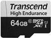 Produktbild Transcend microSDXC 350V 64GB Class 10 UHS-I U1 (64 GB, microSDXC, U1, UHS-I)