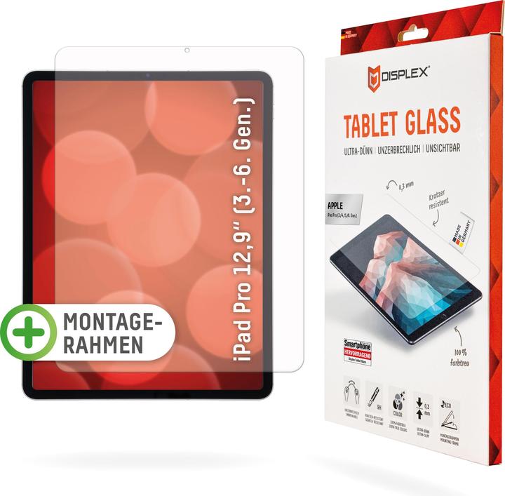 Produktbild Displex Tablet Glass, Tablet Schutzglas (1 Stück, iPad Pro 12.9 2020 (4. Gen), iPad Pro 12.9 2021 (5. Gen), iPad Pro 12.9 2018 (3. Gen))