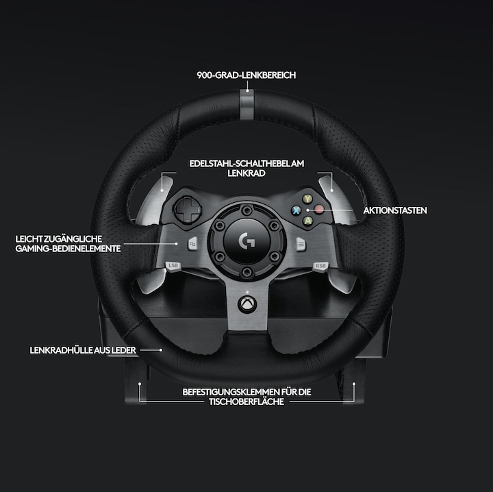 Produktbild Logitech G G920 Driving Force (Xbox, PC) (PC, Xbox One X, Xbox Series X, Xbox One S, Xbox Series S)