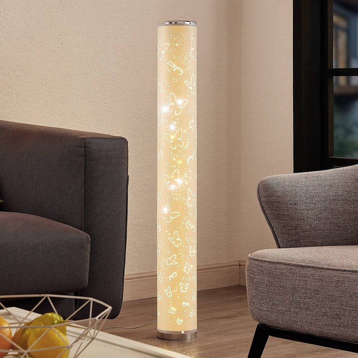 Actual product image Lindby Tarlin LED floor lamp, butterflies (667 lm)