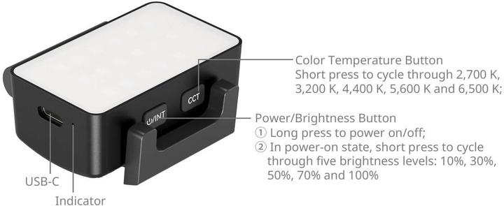 Produktbild SmallRig 5733 Bi-Color LED Video Light for DJI Osmo Pocket 3 (Videoleuchte)