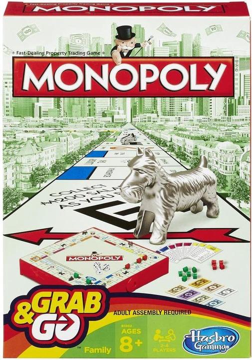 Actual product image Monopoly Gaming Grab & Go Game, Board game, War, 8 yr(s), Family game (Multilingual, 2 - 4 Players)