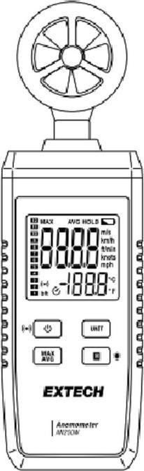 Actual product image Extech Anemometer
