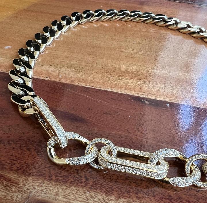 Actual product image Swarovski Dextera Statement Necklace Gold S (Swarovski Metal, 42 cm)