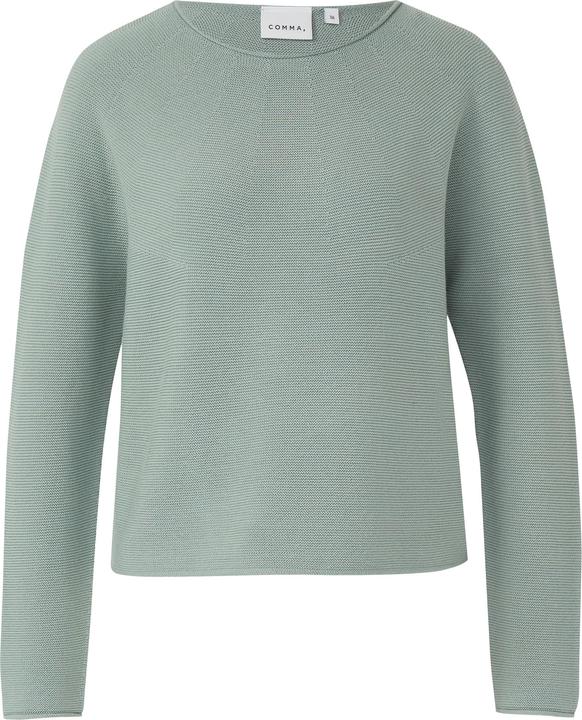 Image du produit Comma Strickpullover Cropped Strickpullover im Relaxed Fit mit Strukturmuster (36)