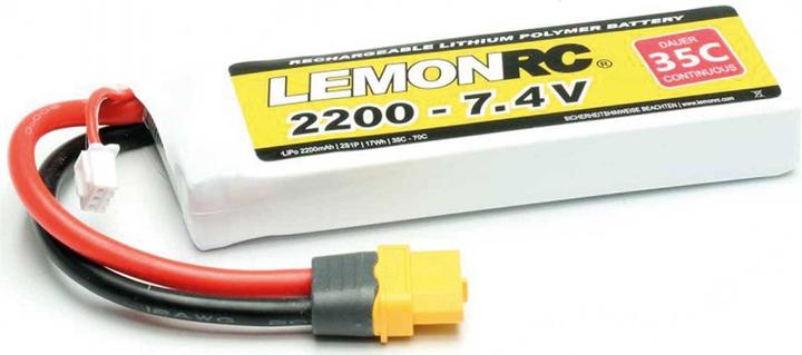 Actual product image Pichler LEMONRC XT 2200 - 7.4V (35C) Lipo Battery (7.40 V, 2200 mAh)