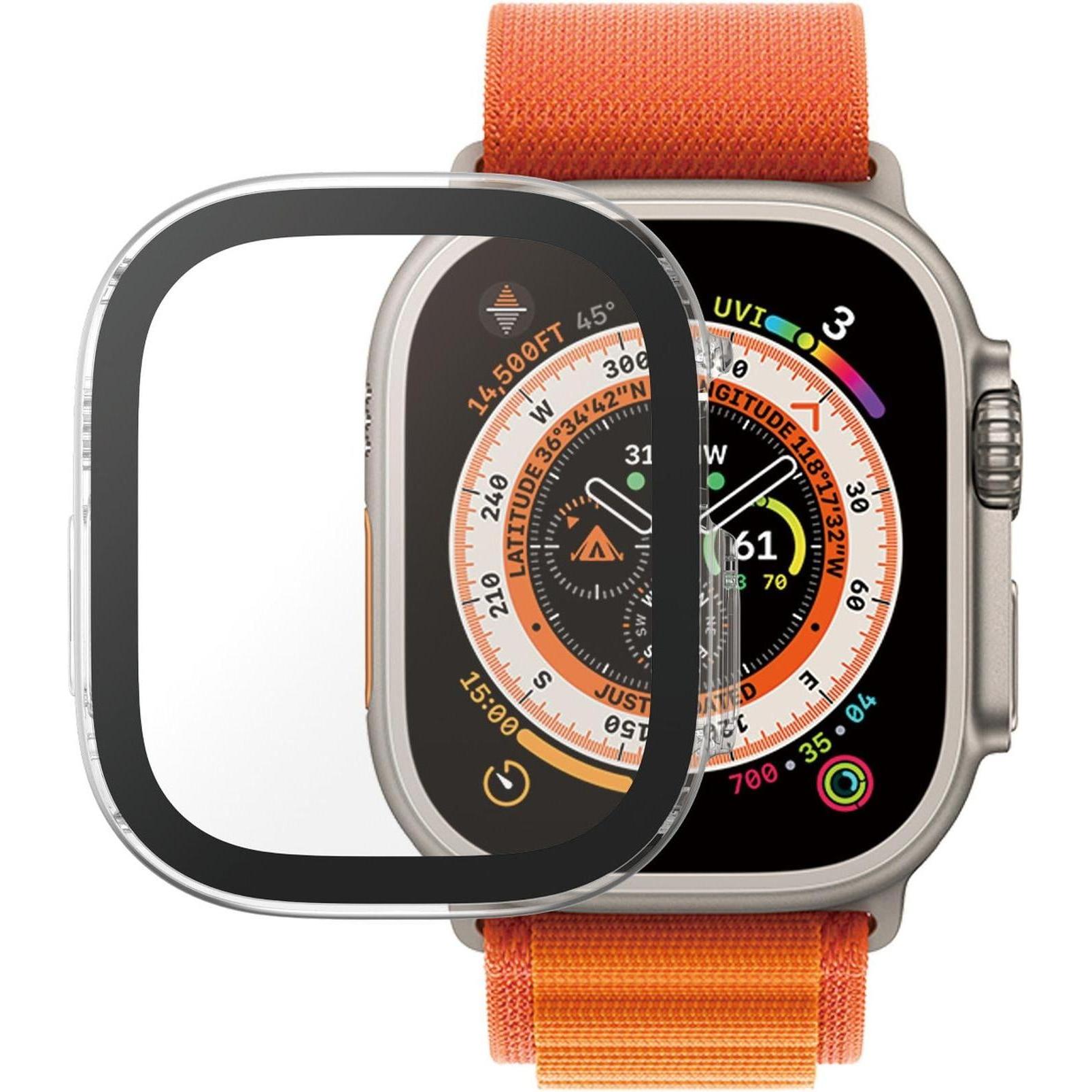 PanzerGlass Screen Protector Full Body Apple Watch 2023 49mm with D3O transp., Smartwatch Schutzfolie, Transparent