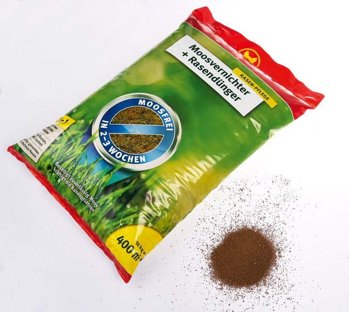 Actual product image Wolf-Garten Moss killer and lawn fertiliser 14 kg 400 m² (14 kg)