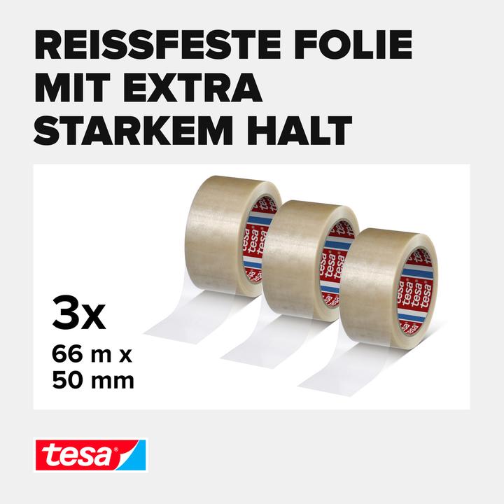 Produktbild tesa tesapack ULTRA STRONG Paketklebeband - PVC Packband für festes Verpacken und sicheres Bündeln (50 mm)