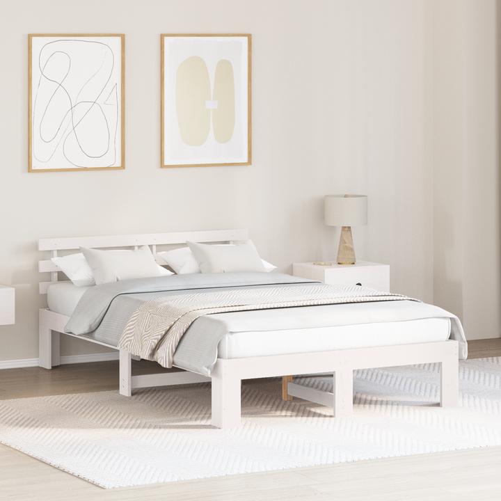 Actual product image vidaXL Moderner Bettrahmen (135 x 190 cm)