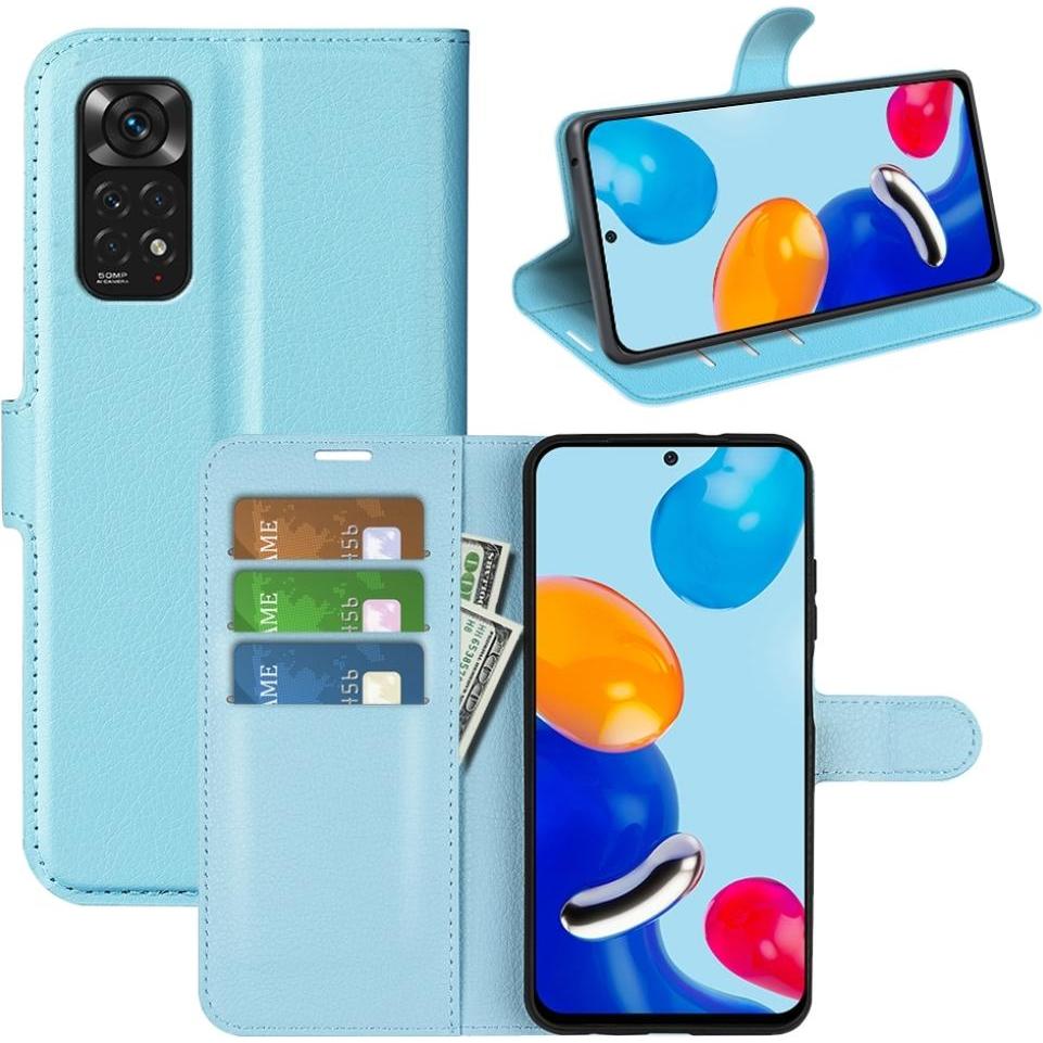Screenguard Xiaomi Redmi Note 11 Leather Guard Lederhülle (Xiaomi Redmi Note 11), Smartphone Hülle, Blau