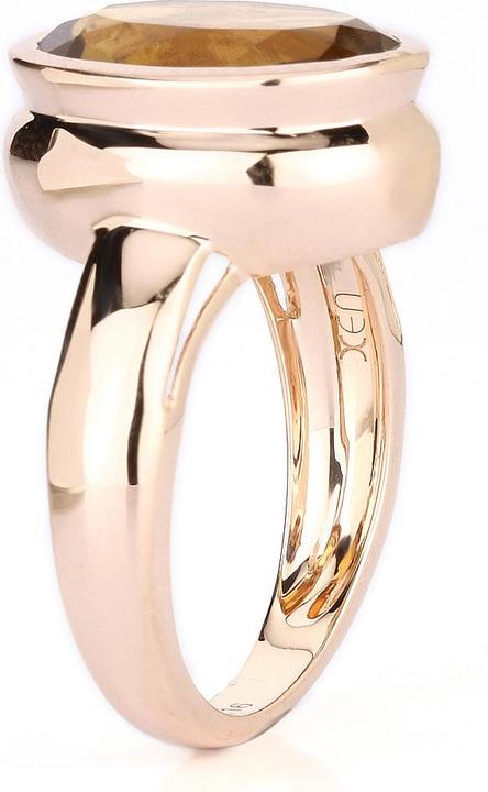 Produktbild Xen Ring mit champagner Quarz 925 Sterlingsilber rosèvergoldet (52, 925 Silber)