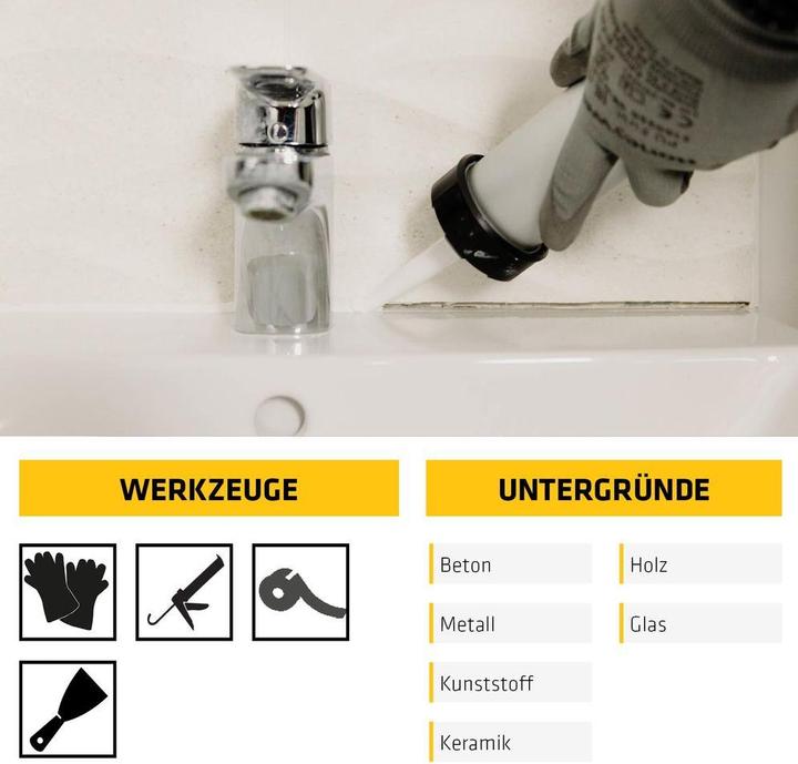 Actual product image Sika Sikasil-C (0.35 kg, Transparent, 300 ml)