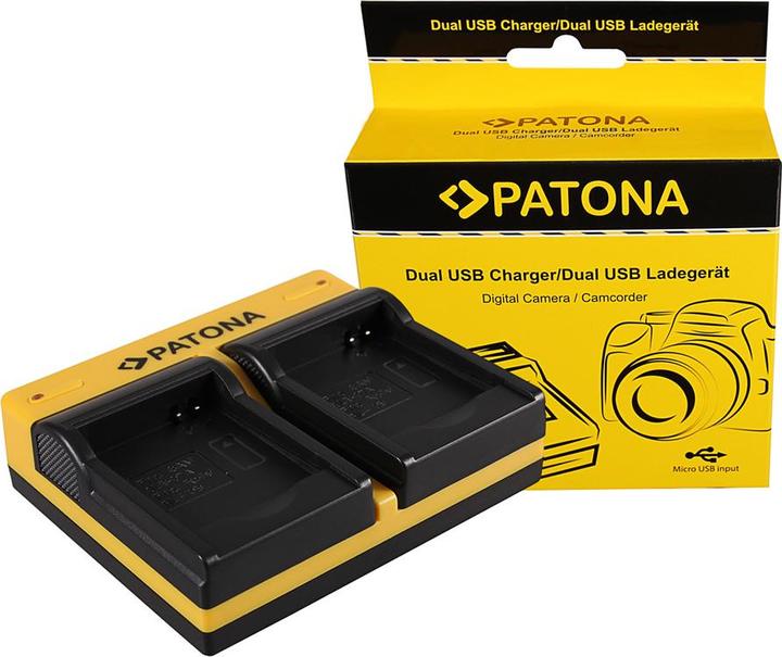Produktbild Patona Dual Ladegerät f. Rollei RL410B Actioncam 230 240 410 410B 420 inkl. Micro-USB Kabel