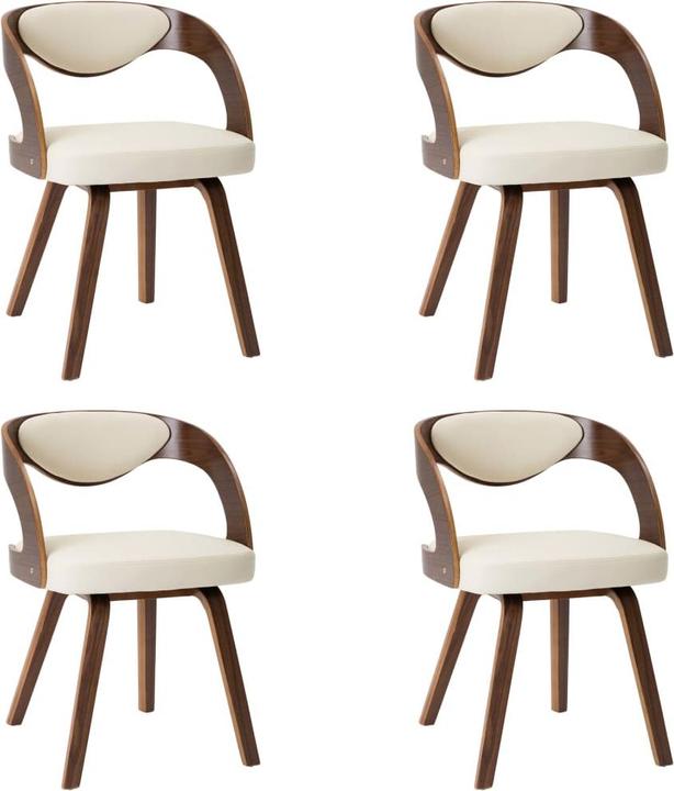 Blanc crème et marron foncé