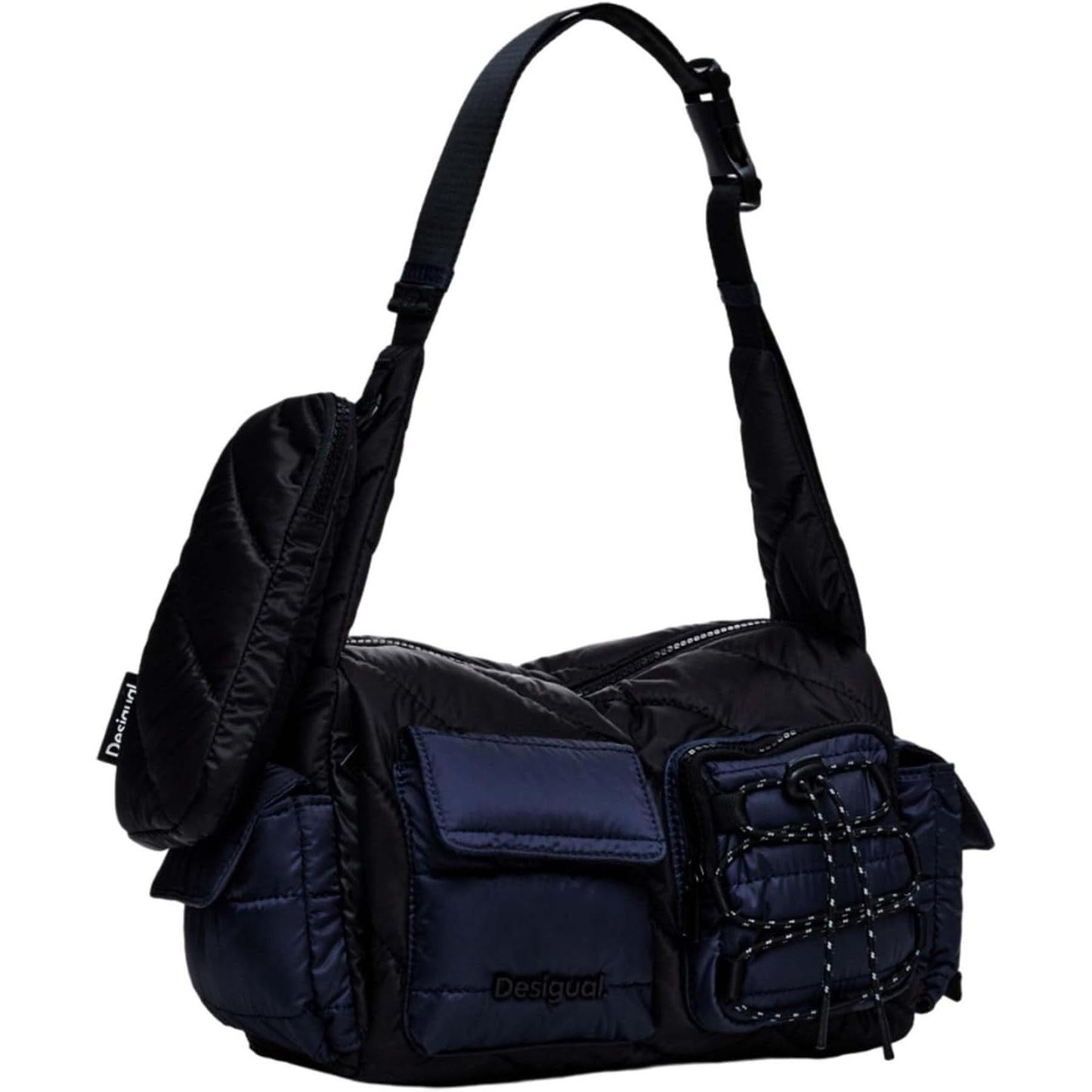 Desigual Donna Blu Donne, Borsetta, Borsa A Tracolla In Nylon,