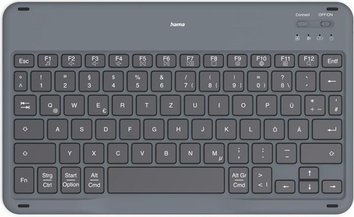 Produktbild Hama Bluetooth®-Tastatur Travel 500 für Tablets 7-11, Case, Schw., QWERTZ DE (00125137) (DE)