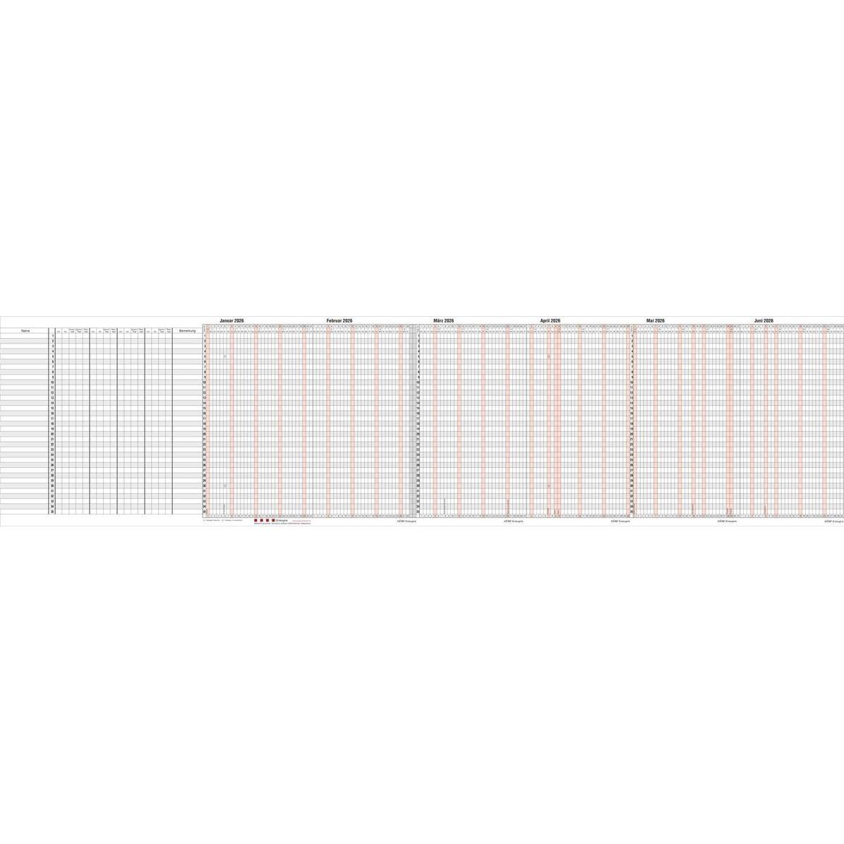 Güss Urlaubsplaner 230x30cm (12-22)