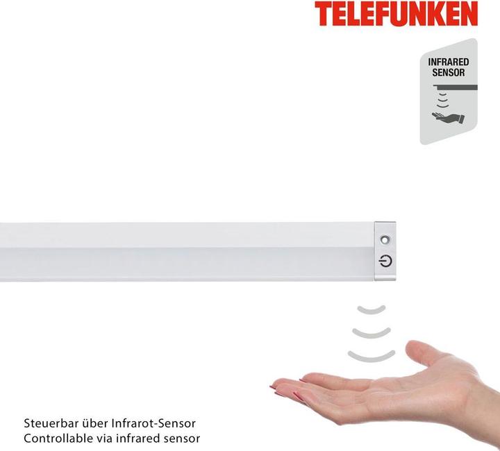 Actual product image Telefunken LED Sensor Unterbauleuchte, silber, 1xLED 7W 1x LED 3,5W (700 lm)