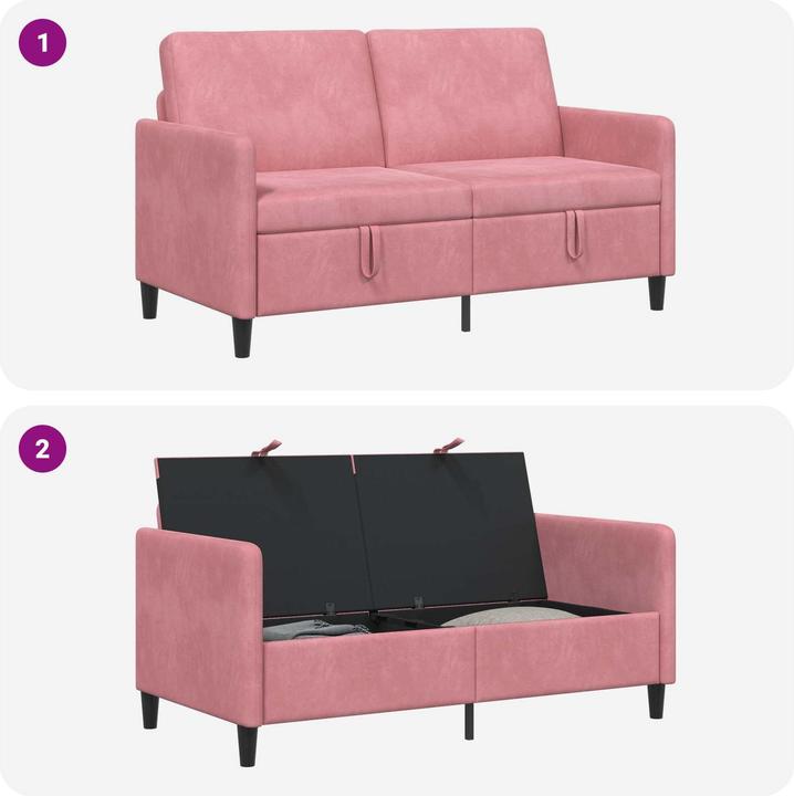 Produktbild vidaXL Sofa mit Stauraum (2-Sitzer)