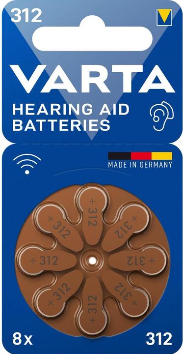 Image du produit Varta Pile auditive (8 pcs, A312, 180 mAh)