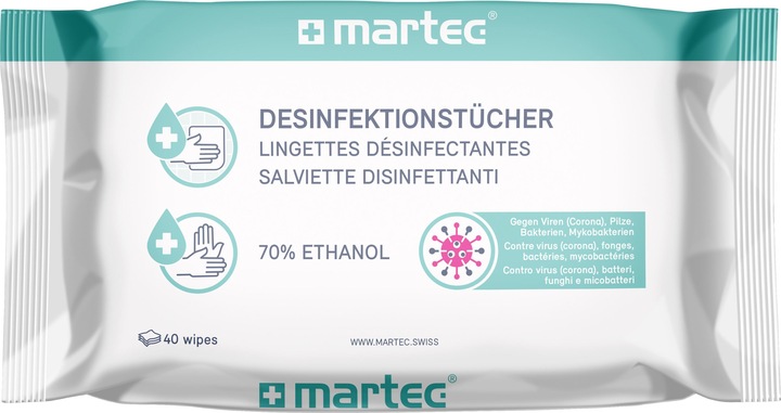 Actual product image Martec Disinfectant wipes