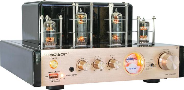 Actual product image Madison buizenversterker 2 x 25W RMS Bluetooth USB Line (Tube amplifier)