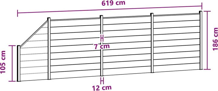 Produktbild vidaXL Zaunelement
