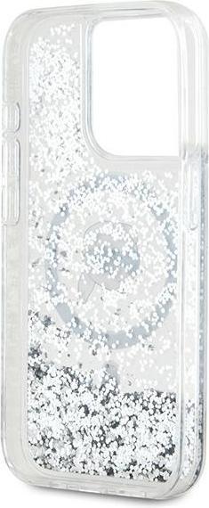Image du produit Karl Lagerfeld KLHMP15LLGKISGH iPhone 15 Pro 6.1" hardcase transparent Liquid Glitter Karl Head Mags (Apple iPhone 15 Pro)