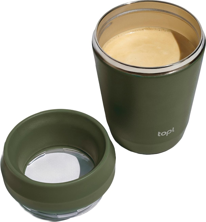 Produktbild Topl Trinkbecher To Go Patentierter 360° Deckel Edelstahl 235ml (0.24 l)