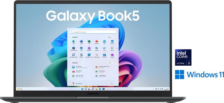 Actual product image Samsung Galaxy Book5 (15.60", 512 GB, 16 GB, Germany, Intel Core Ultra 5 226V)