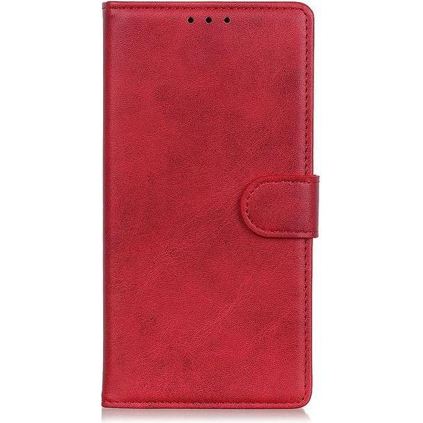 MU Classic Classic IV Leder Bookcover Series (Samsung Galaxy Xcover 5), Smartphone Hülle, Rot
