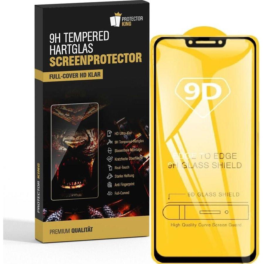 Protectorking 4x echtes Tempered 9H Panzerhartglas 3D KLAR (4 Stück, Huawei Mate 20 Lite), Smartphone Schutzfolie
