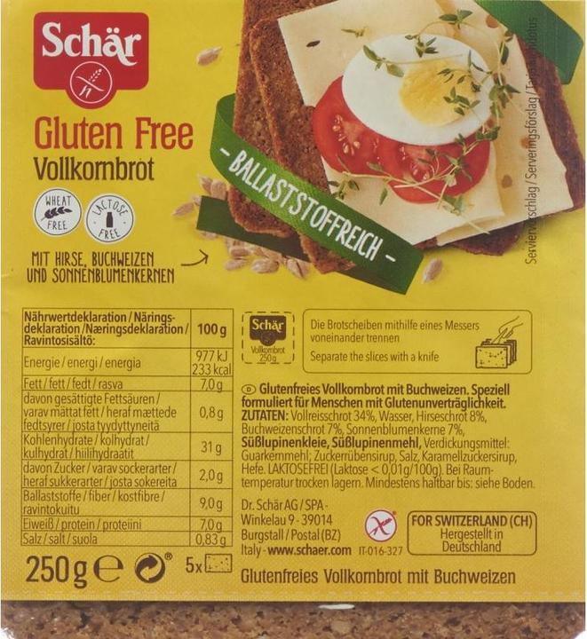 Image du produit Schär Vollkornbrot (250 g)