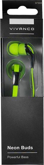 Actual product image Vivanco Neon Buds Wired Headphones In-ear Music Metallic, Yellow (No noise cancellation, Cable)
