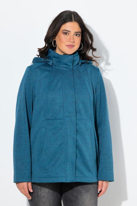 Produktbild Ulla Popken HYPRAR Softshelljacke, wasserdicht, Kapuze, 2-Wege-Zipper (46, 48)